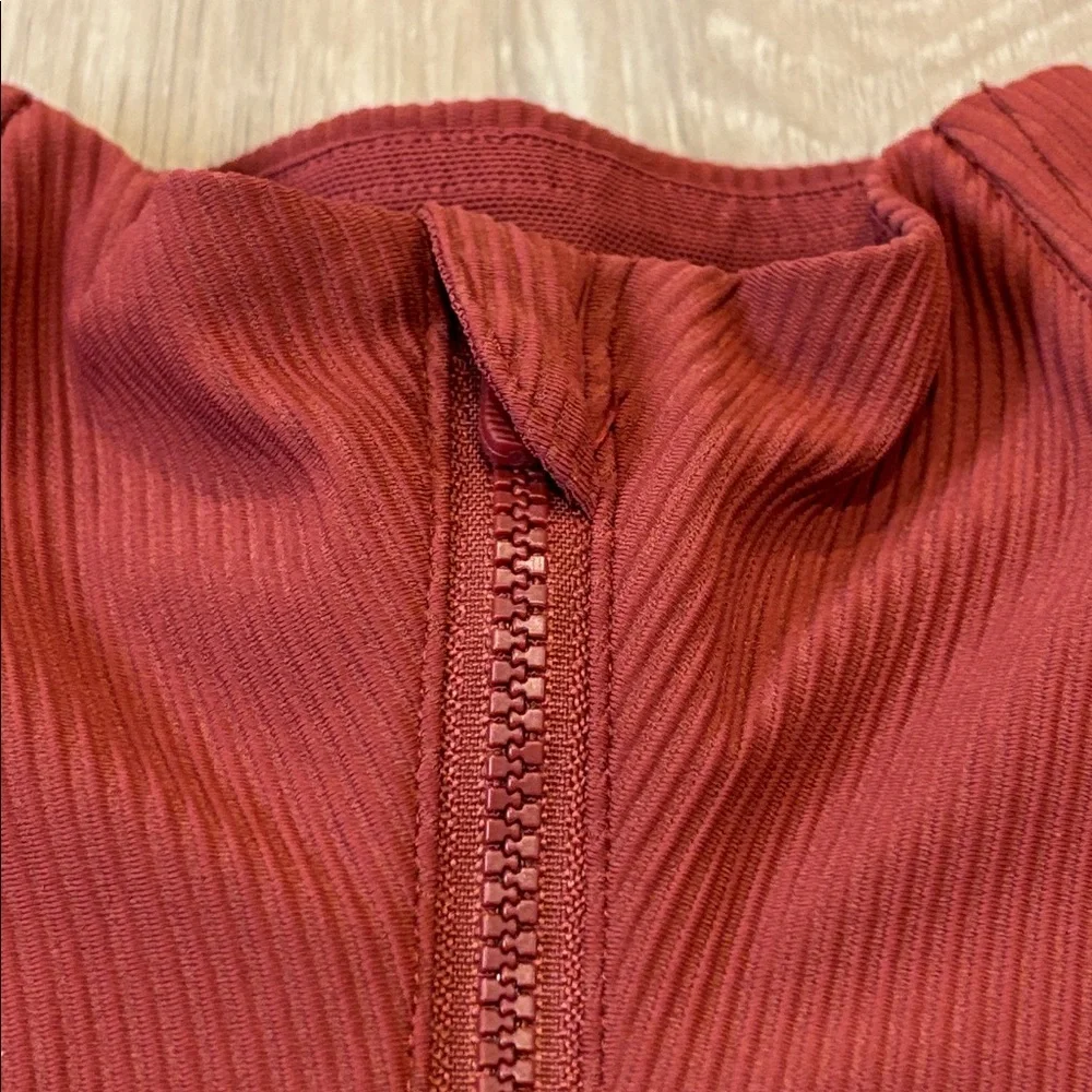 Lululemon Take It In Stride 1/2 Zip in Chianti